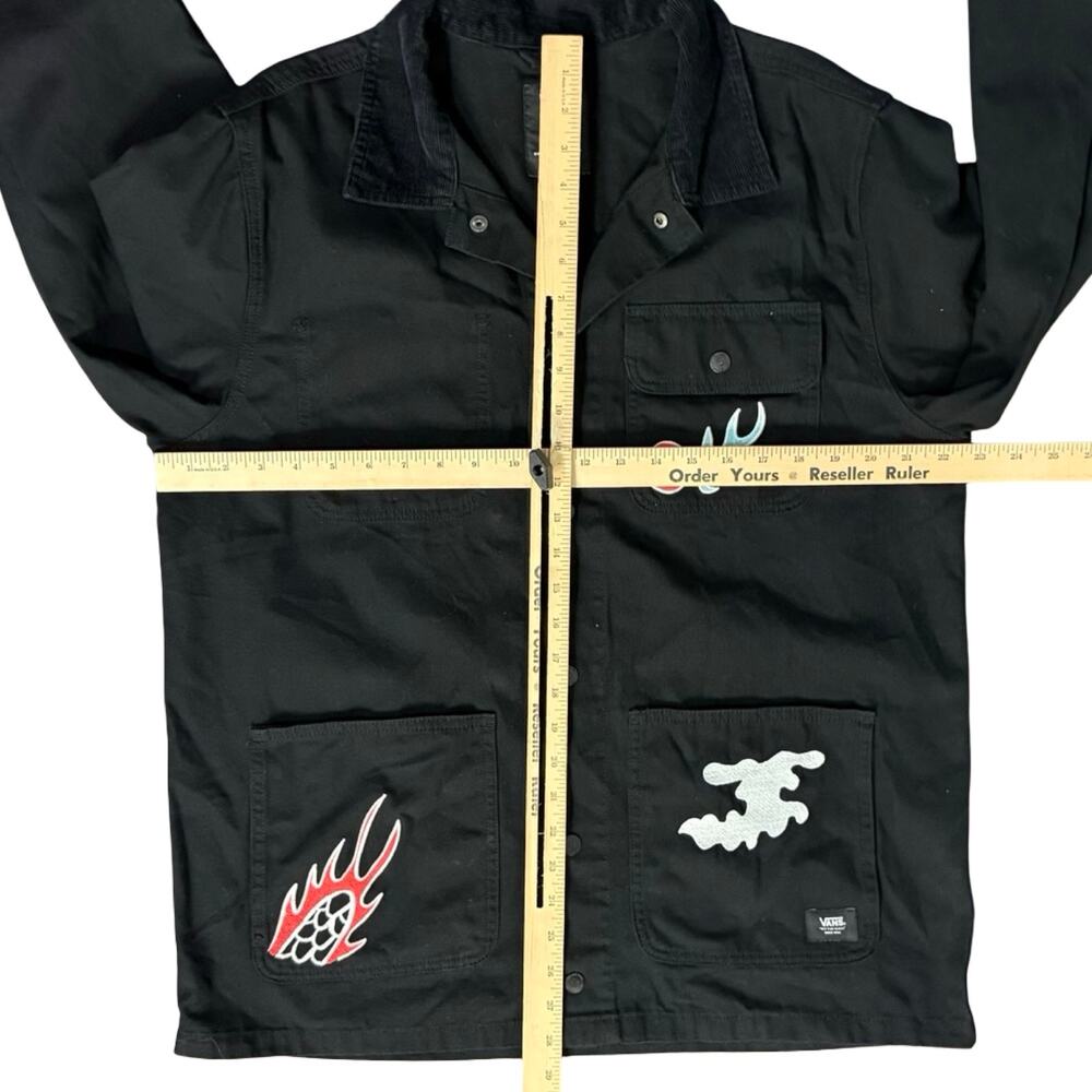 Vans Kaitlin Chan Black Embroidered Chosen Family Pride Drill Chore Coat Size L - Picture 7 of 13